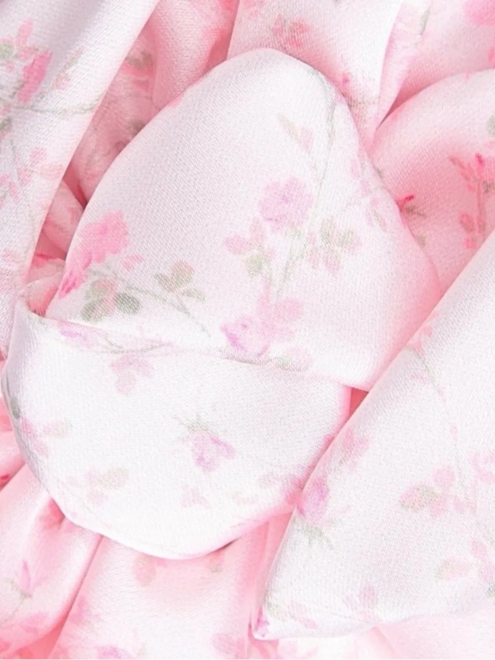 LOVESHACKFANCY c Goody Pink Floral Satin Hair flower elastic